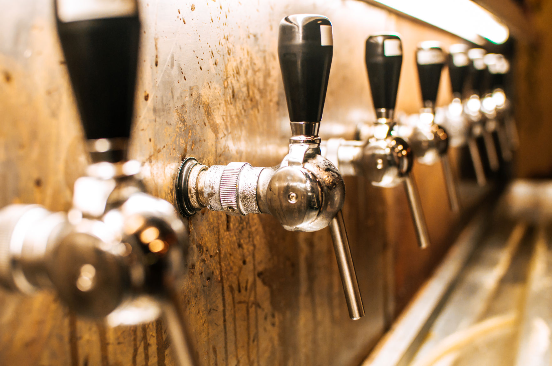 beer taps stock image